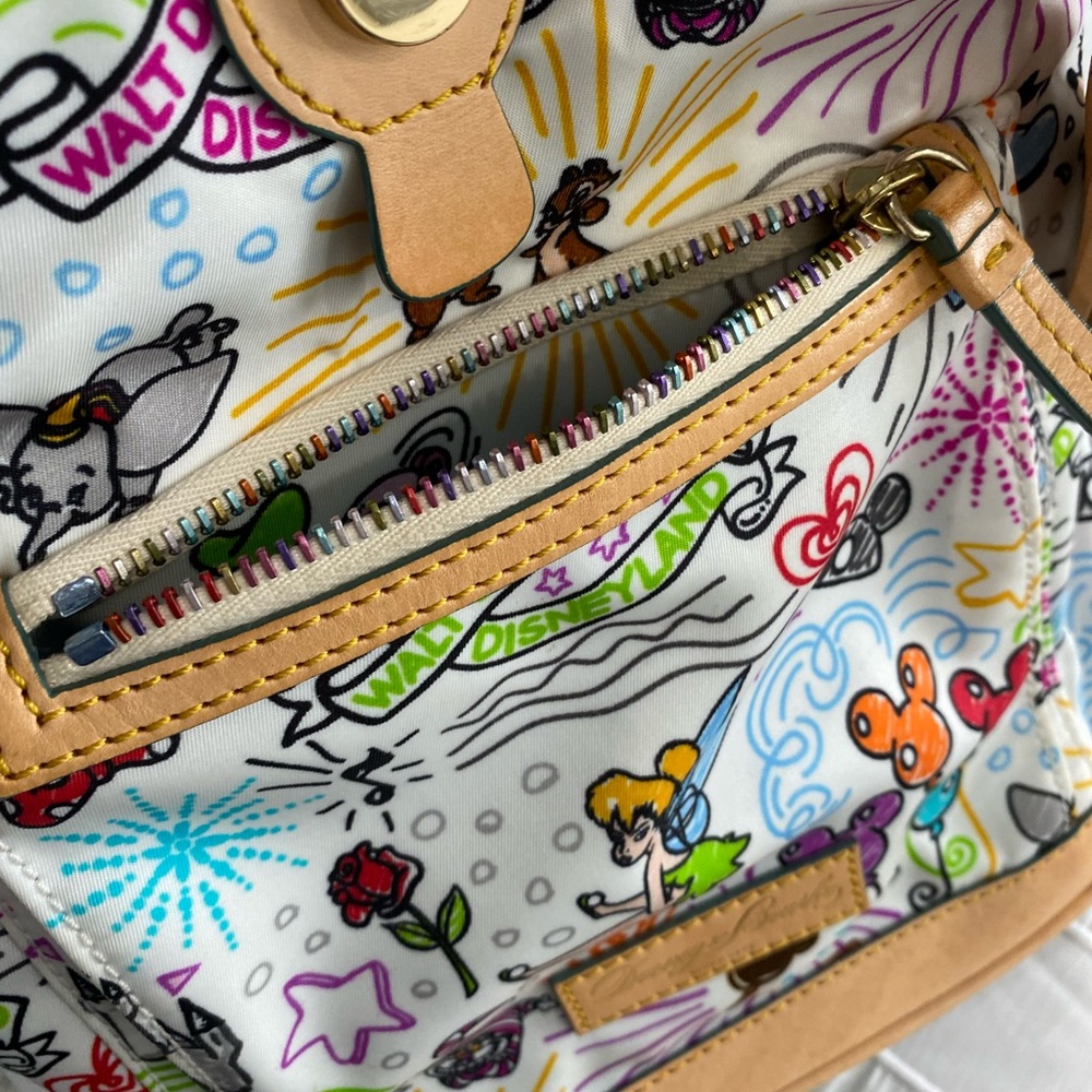 Dooney & Bourke White Multicolor Disney Character Print Backpack - Picture 6 of 16